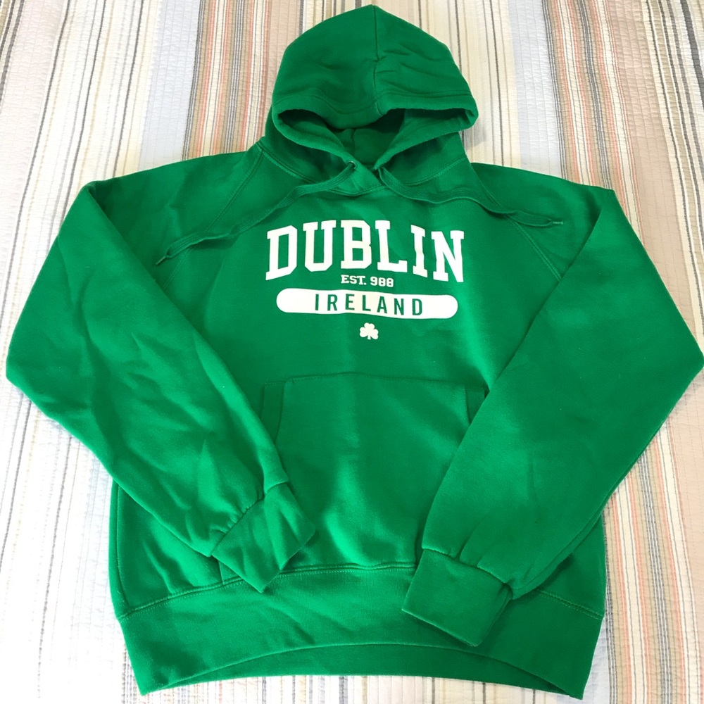 Dublin, Ireland Green Hoodie Sweatshirt
